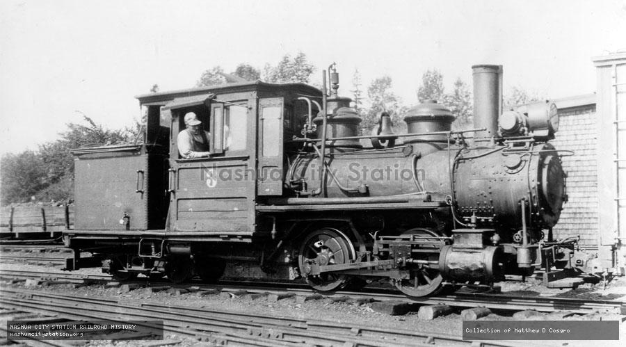 Postcard: Wiscasset, Waterville & Farmington Railroad #3